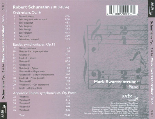 Schumann: Kreisleriana; Études Symphoniques cover art