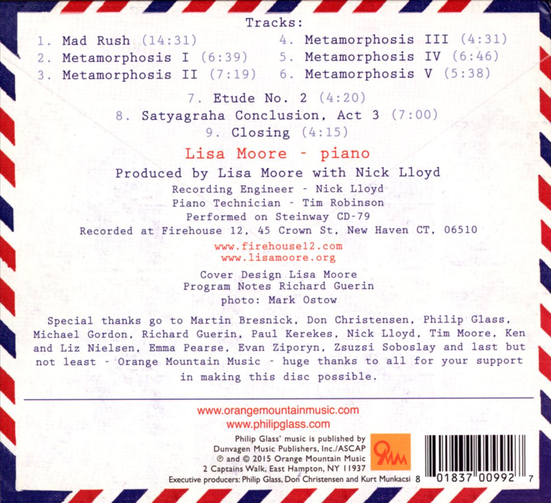Philip Glass: Mad Rush cover art