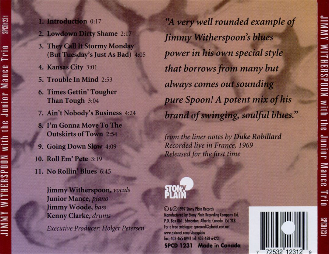 Jimmy Witherspoon with the Junior Mance Trio cover art