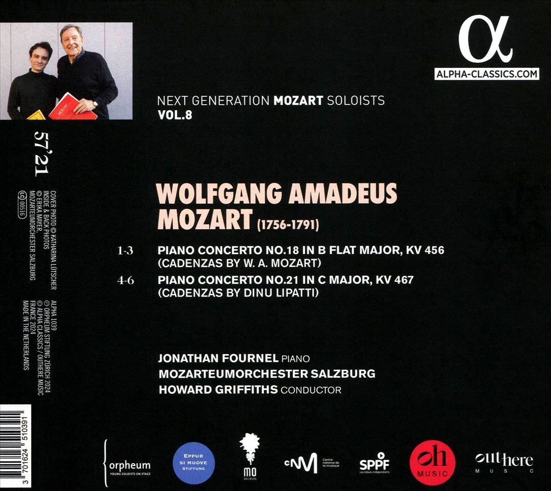 Mozart: Piano Concertos Nos. 18 KV 456 & 21 KV 467 cover art
