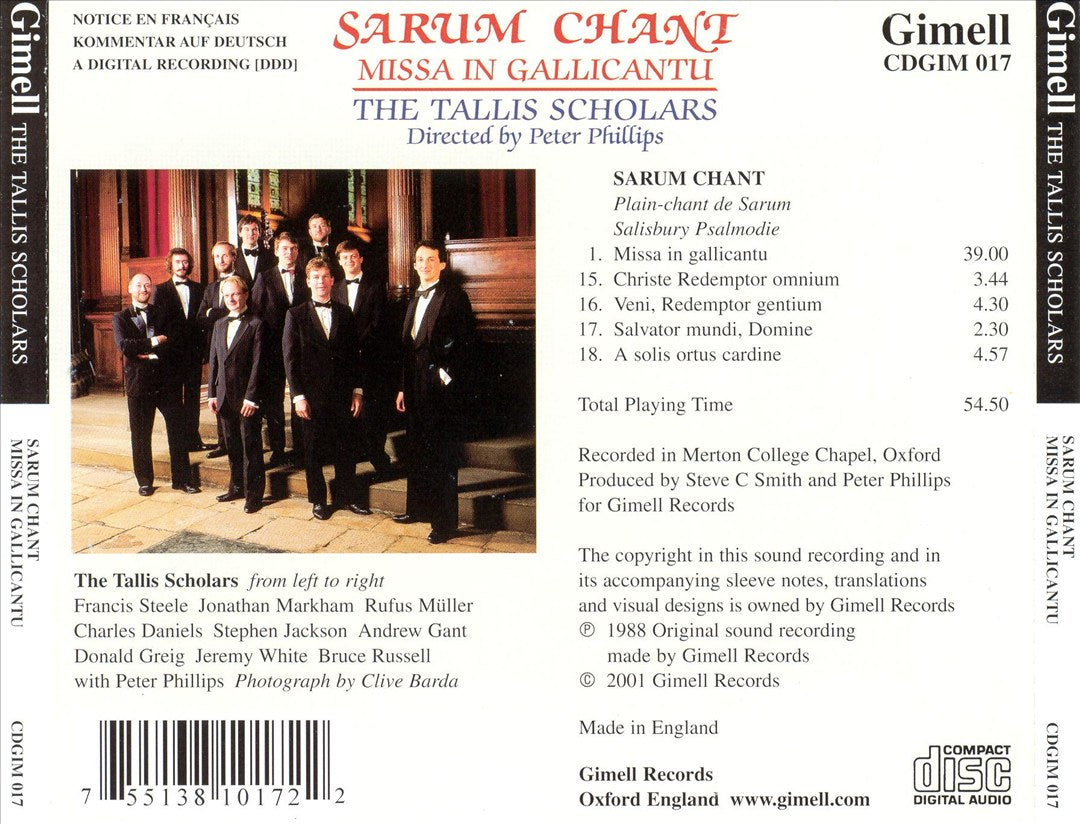 Sarum Chant: Missa in Gallicantu cover art