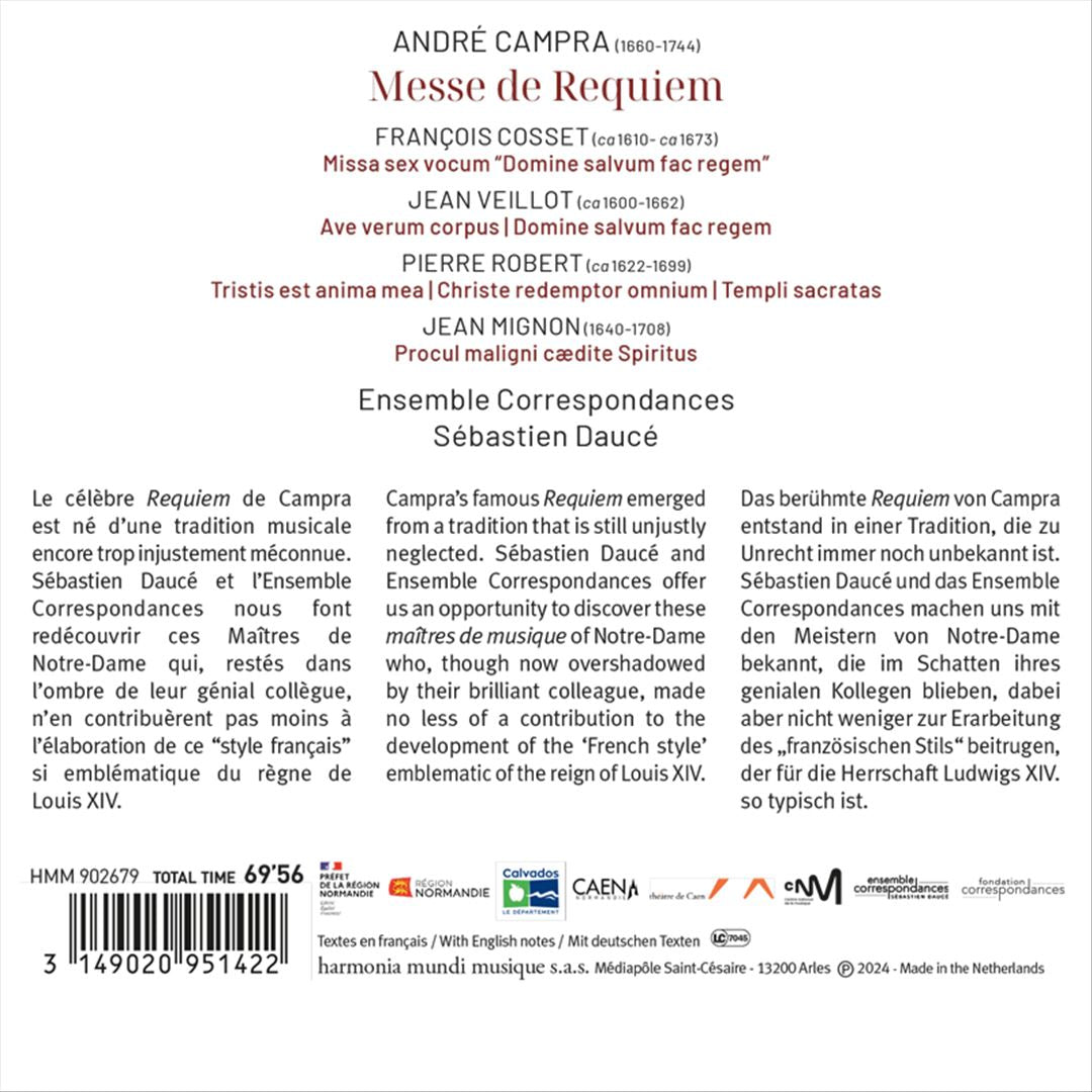 André Campra: Messe de Requiem cover art
