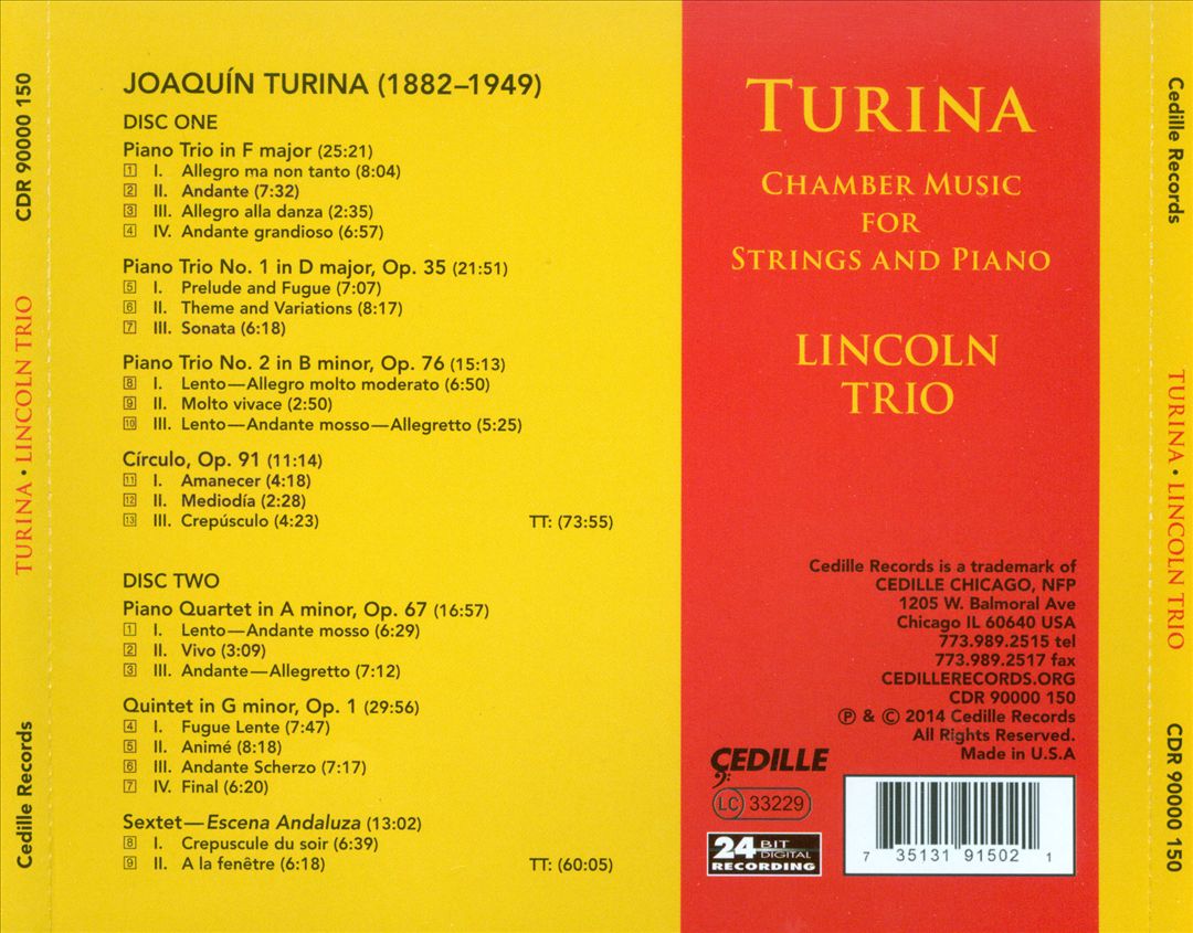 Turina: Chamber Music for Strings and Piano cover art