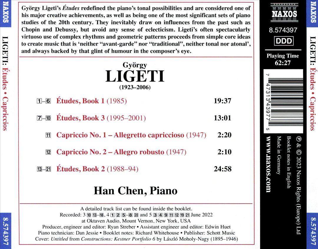 Ligeti: Études; Capriccios cover art