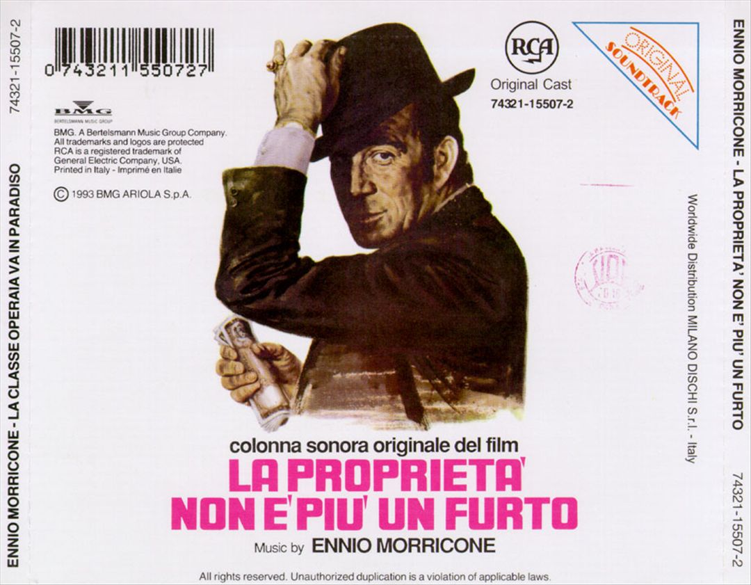 Classe Operaia Va in Paradiso / La Proprieta non e più un furto [Original Soundtracks] cover art