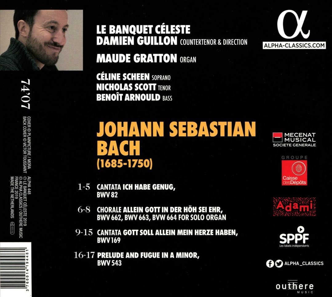 Bach: Cantatas BWV 169 & 82 cover art