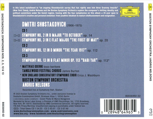 Dmitri Shostakovich: Symhonies Nos. 2, 3, 12 & 13 cover art
