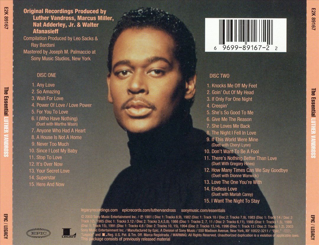 Essential Luther Vandross cover art