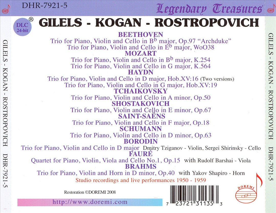 Piano Trios by Haydn, Mozart, Beethoven and Others cover art