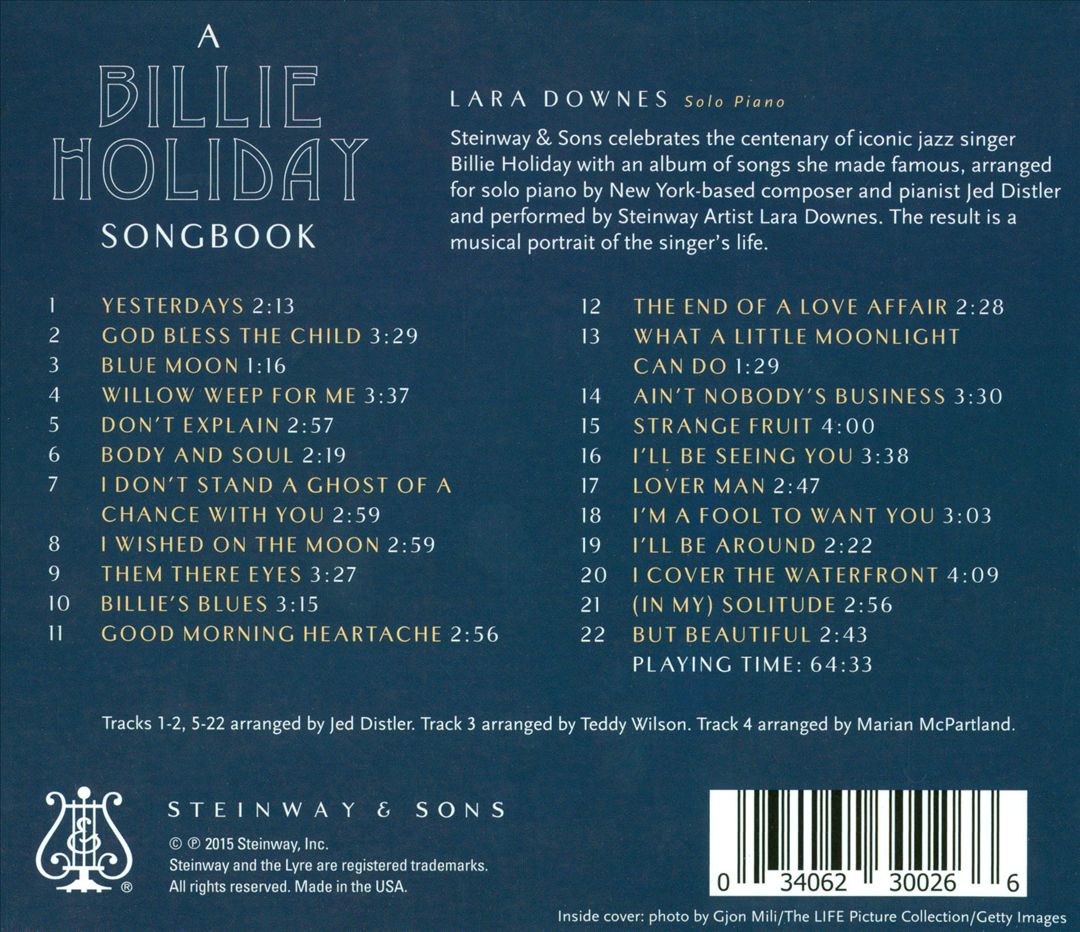 Billie Holiday Songbook cover art