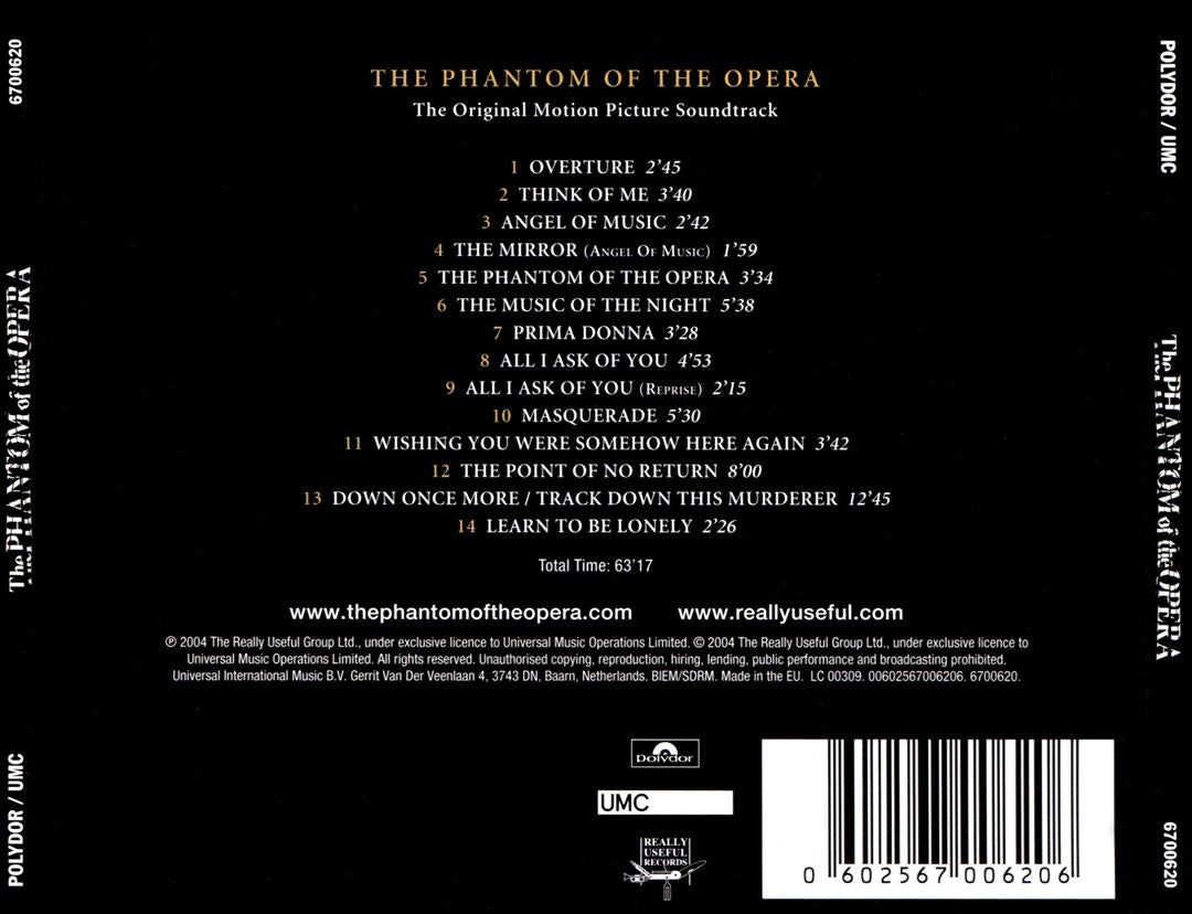 Phantom of the Opera [Original Motion Picture Soundtrack] cover art