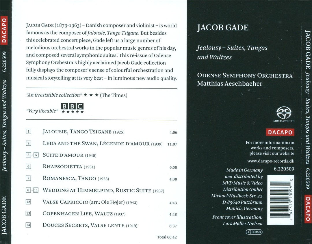Jacob Gade: Jealousy - Suites, Tangos & Waltzes cover art