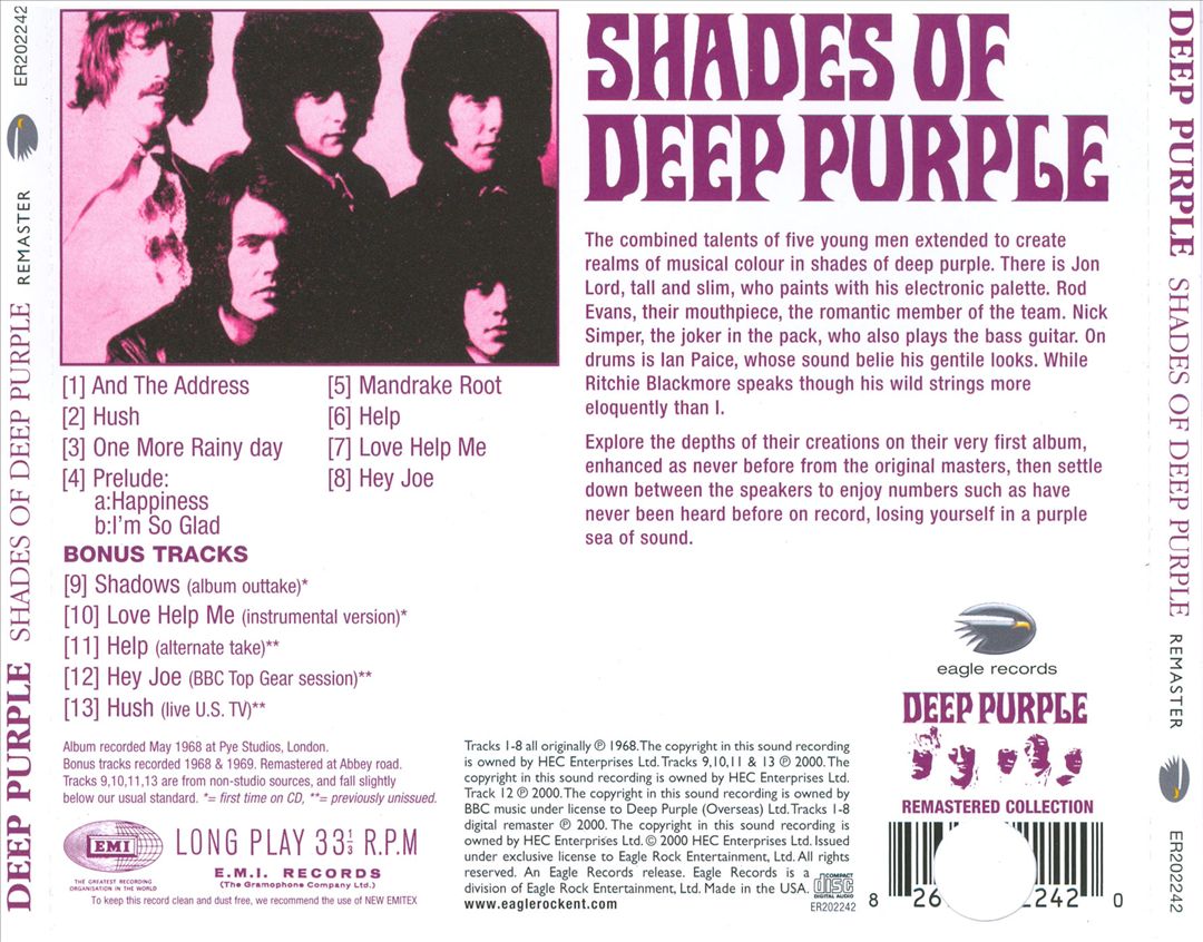 Shades of Deep Purple cover art