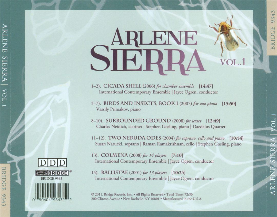 Music of Arlene Sierra, Vol. 1 cover art