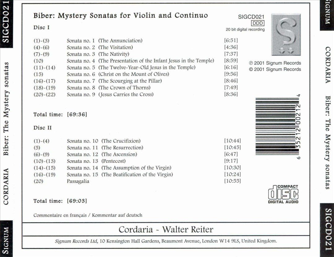 Biber: The Mystery Sonatas cover art
