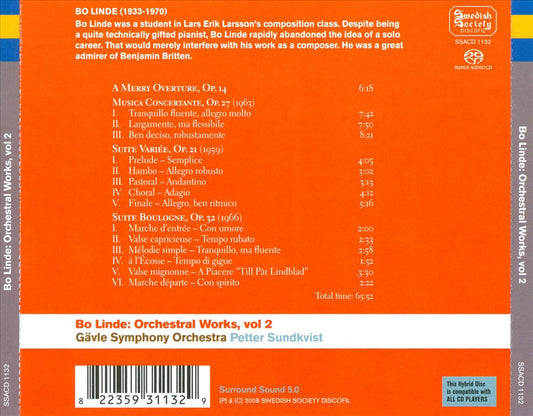Bo Linde: Orchestral Works, Vol. 2 cover art