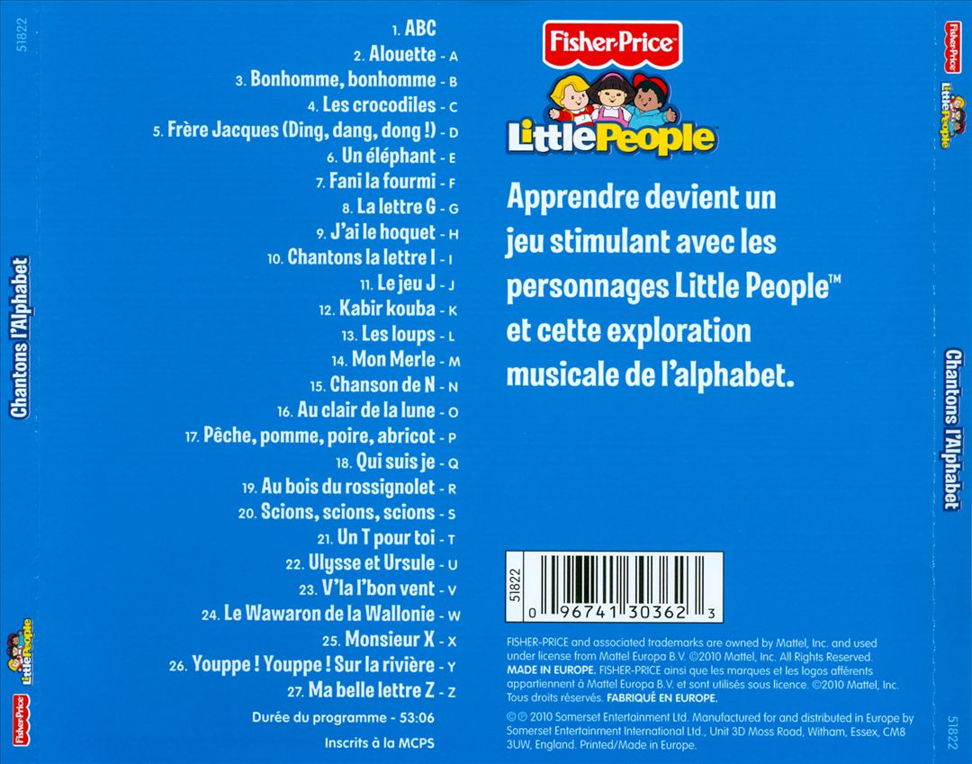 Chantons L'alphabet cover art