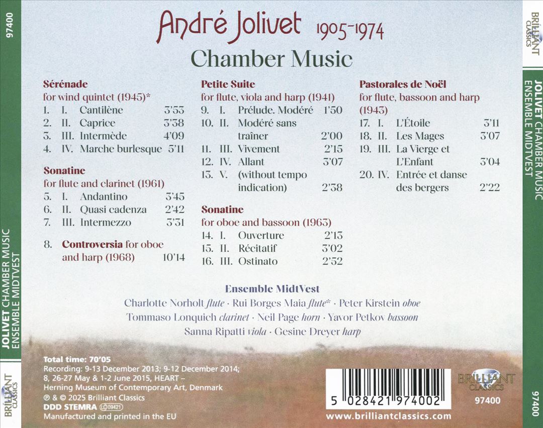 Jolivet: Chamber Music cover art