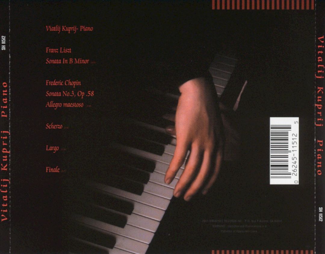Plays the Works of Listz and Chopin: Piano cover art