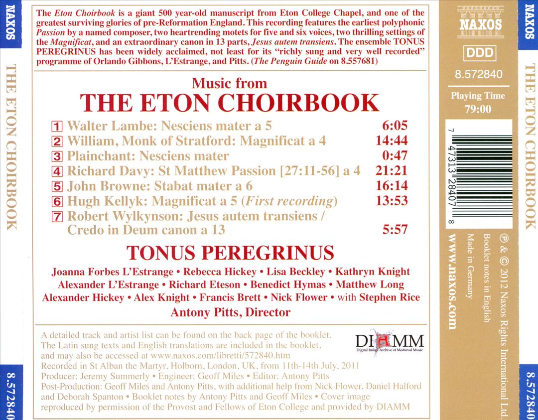 Music from the Eton Choirbook cover art