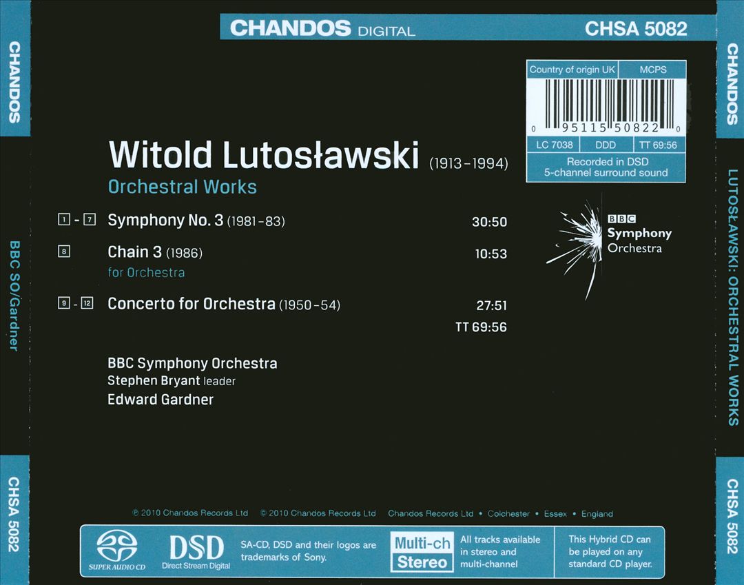 Witold Lutoslawski: Orchestral Works, Vol. 1 cover art