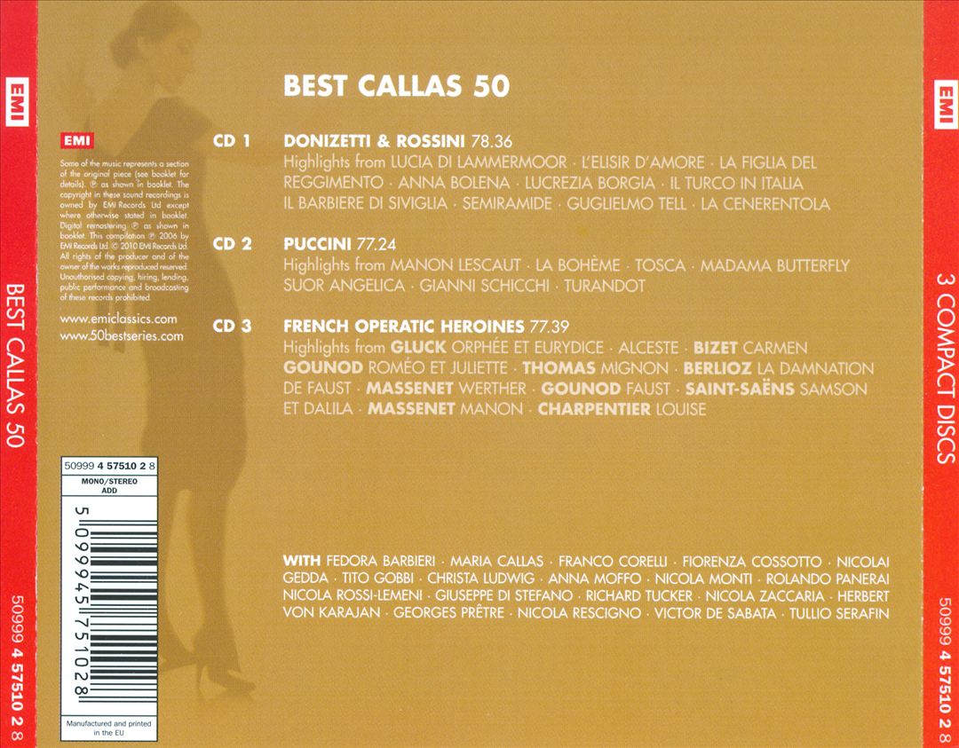 Best Callas 50 cover art