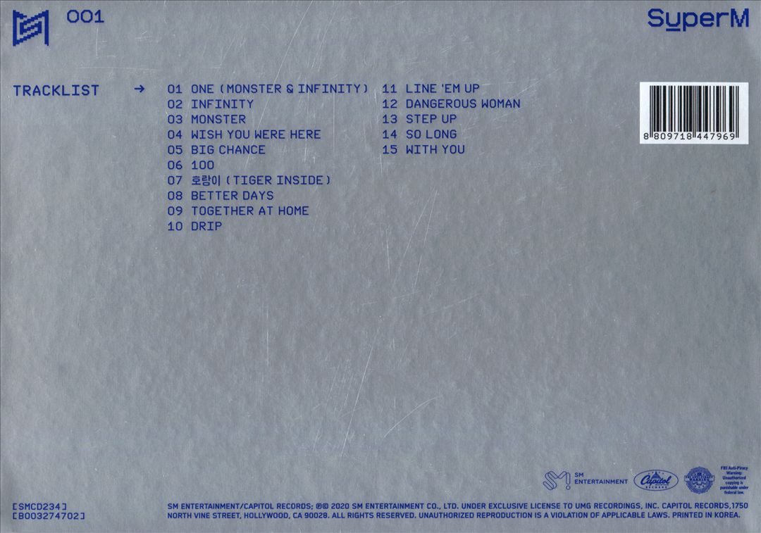 SuperM The 1st Album 'Super One' [Unit A Verion - TAEYONG & TAEMIN] cover art