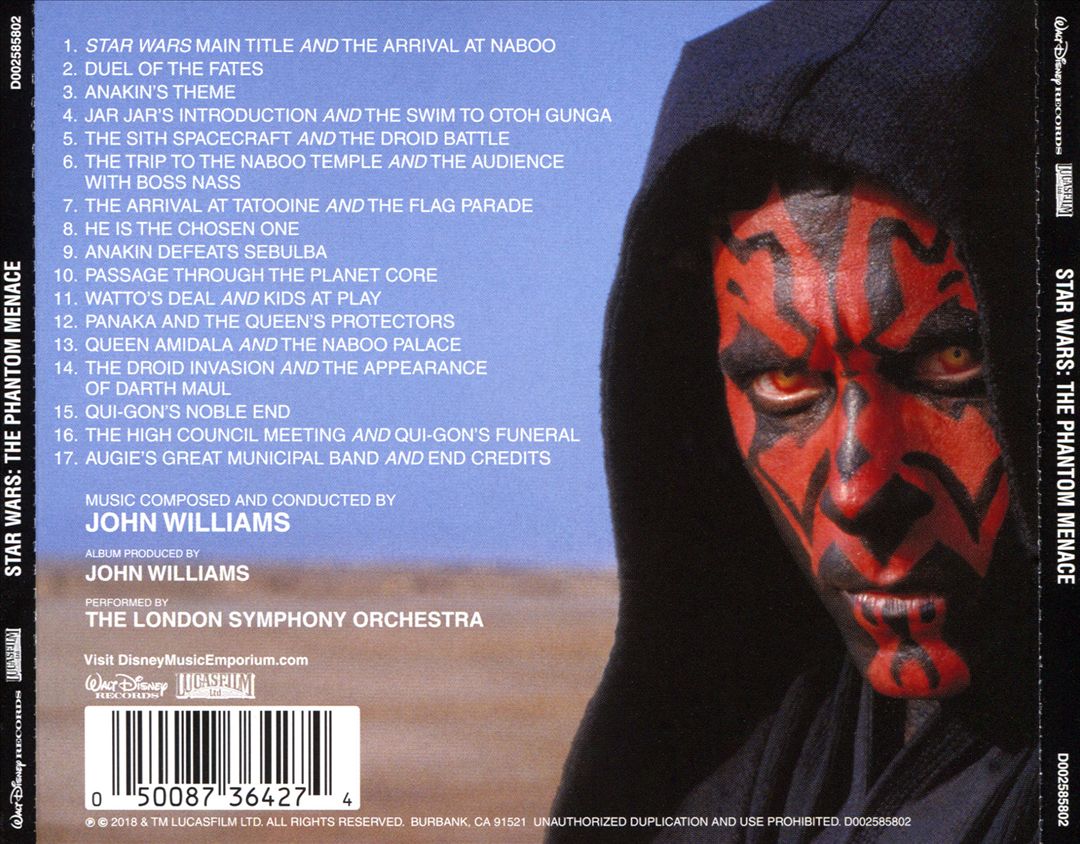 Star Wars Episode I: The Phantom Menace [Original Motion Picture Soundtrack] cover art