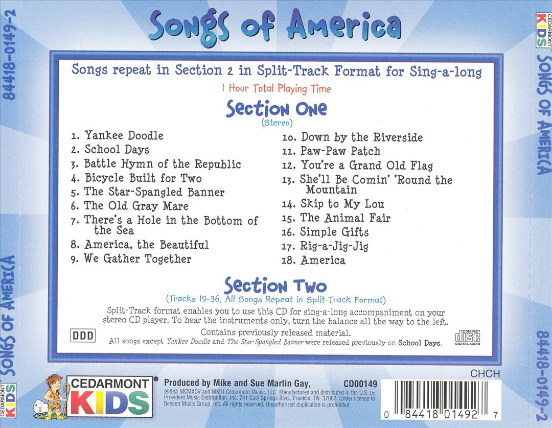 Songs of America – Cedarmont Kids – MovieMars