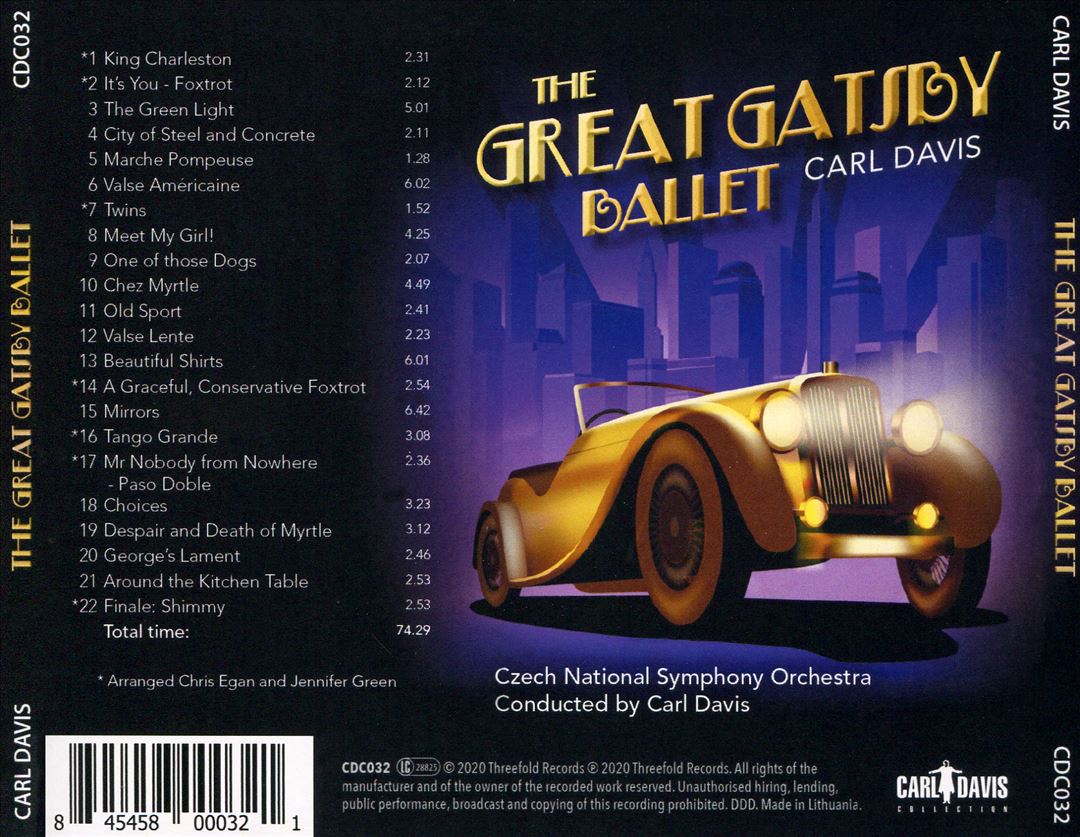 Carl Davis: The Great Gatsby Ballet cover art