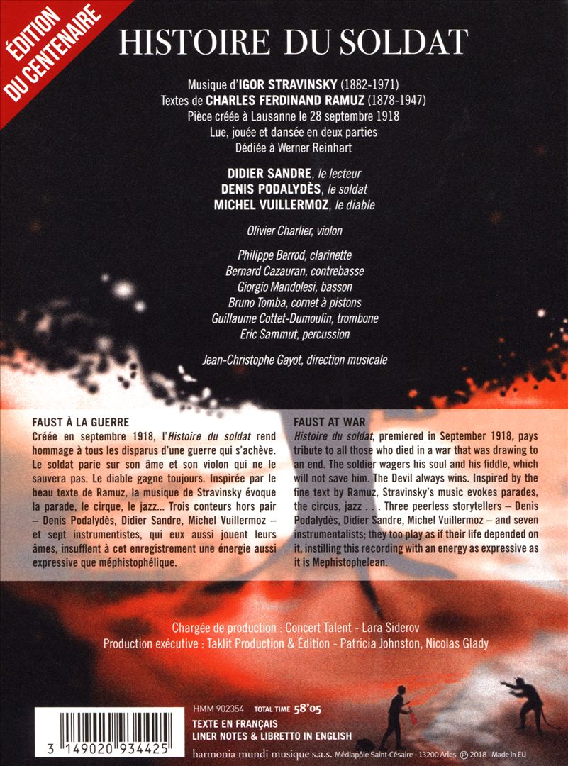 Igor Stravinsky: L'Histoire du Soldat [CD & Book] cover art