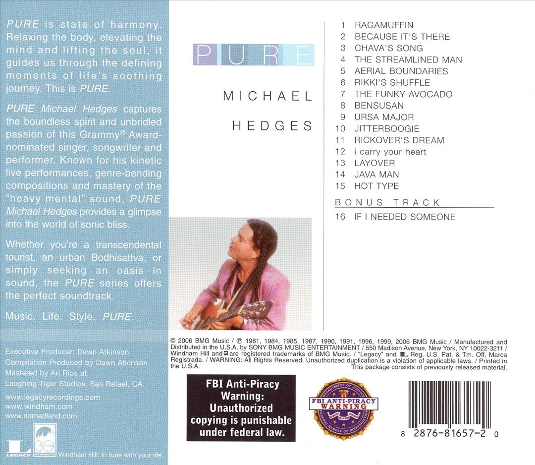 Pure Michael Hedges cover art