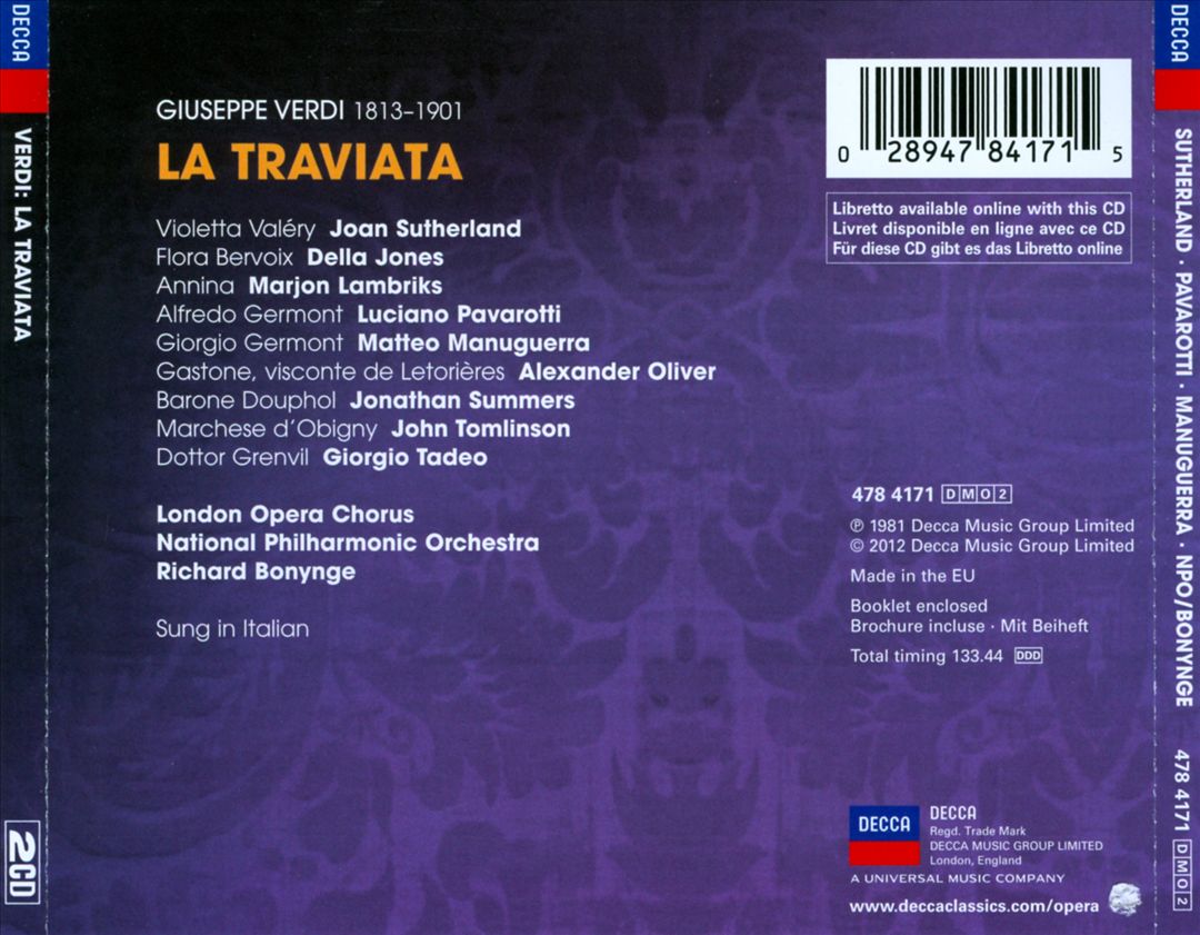 Verdi: La Traviata cover art
