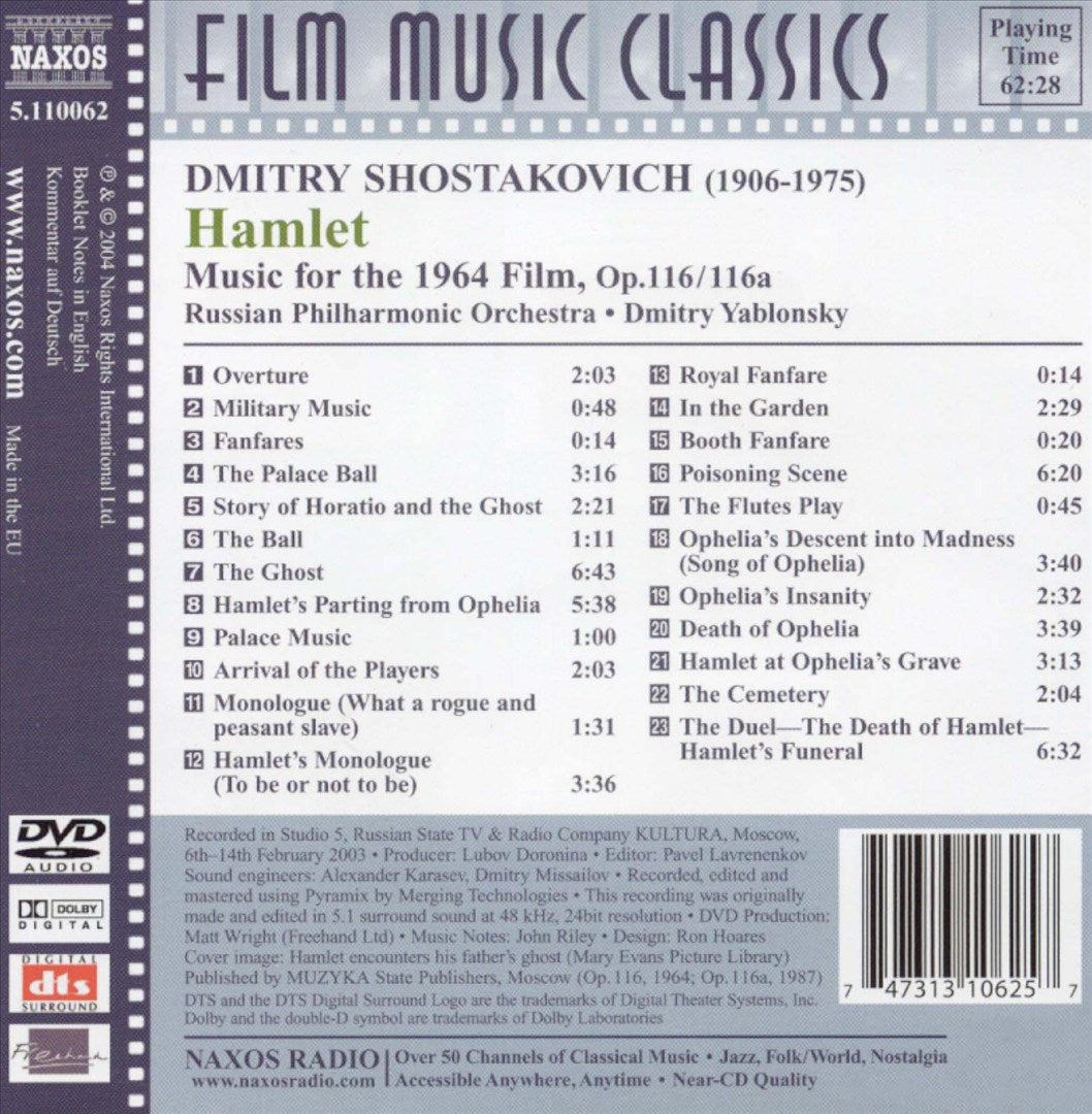 Shostakovich: Hamlet [DVD Audio] cover art
