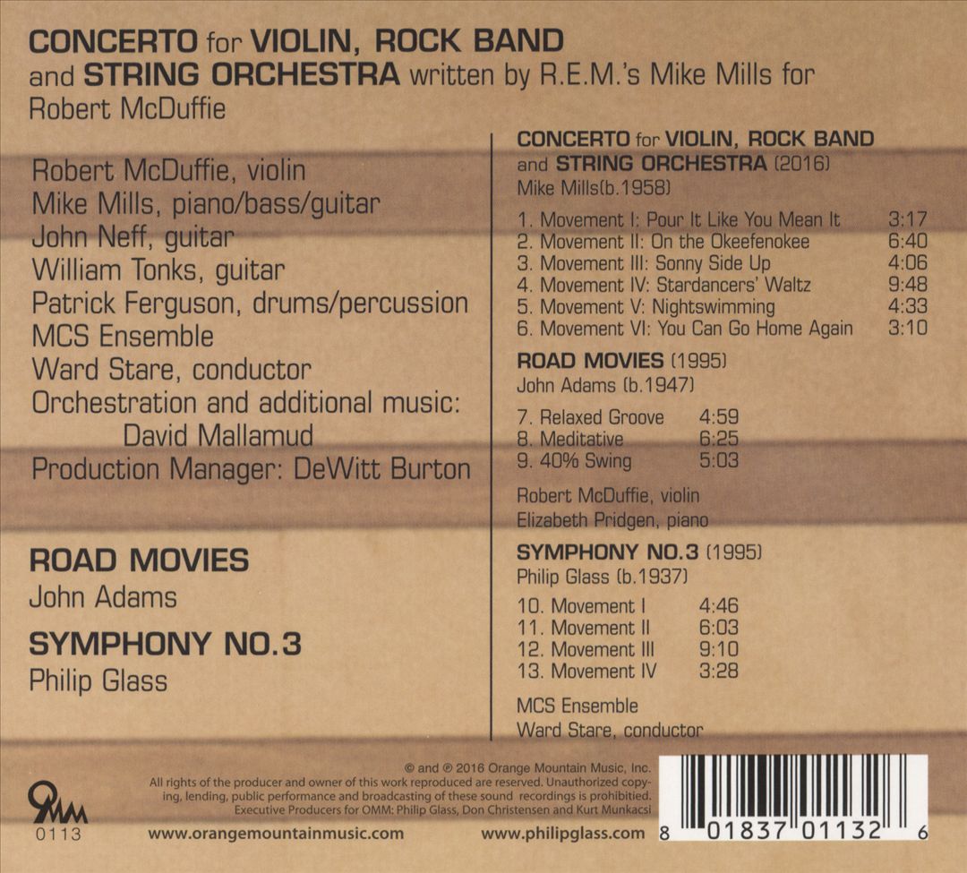 Mike Mills: Concerto for Violin, Rock Band and String Orchestra cover art