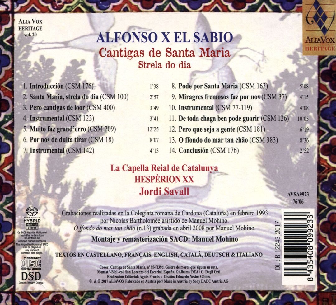 Alfonso X el Sabio: Cantigas de Santa Maria cover art