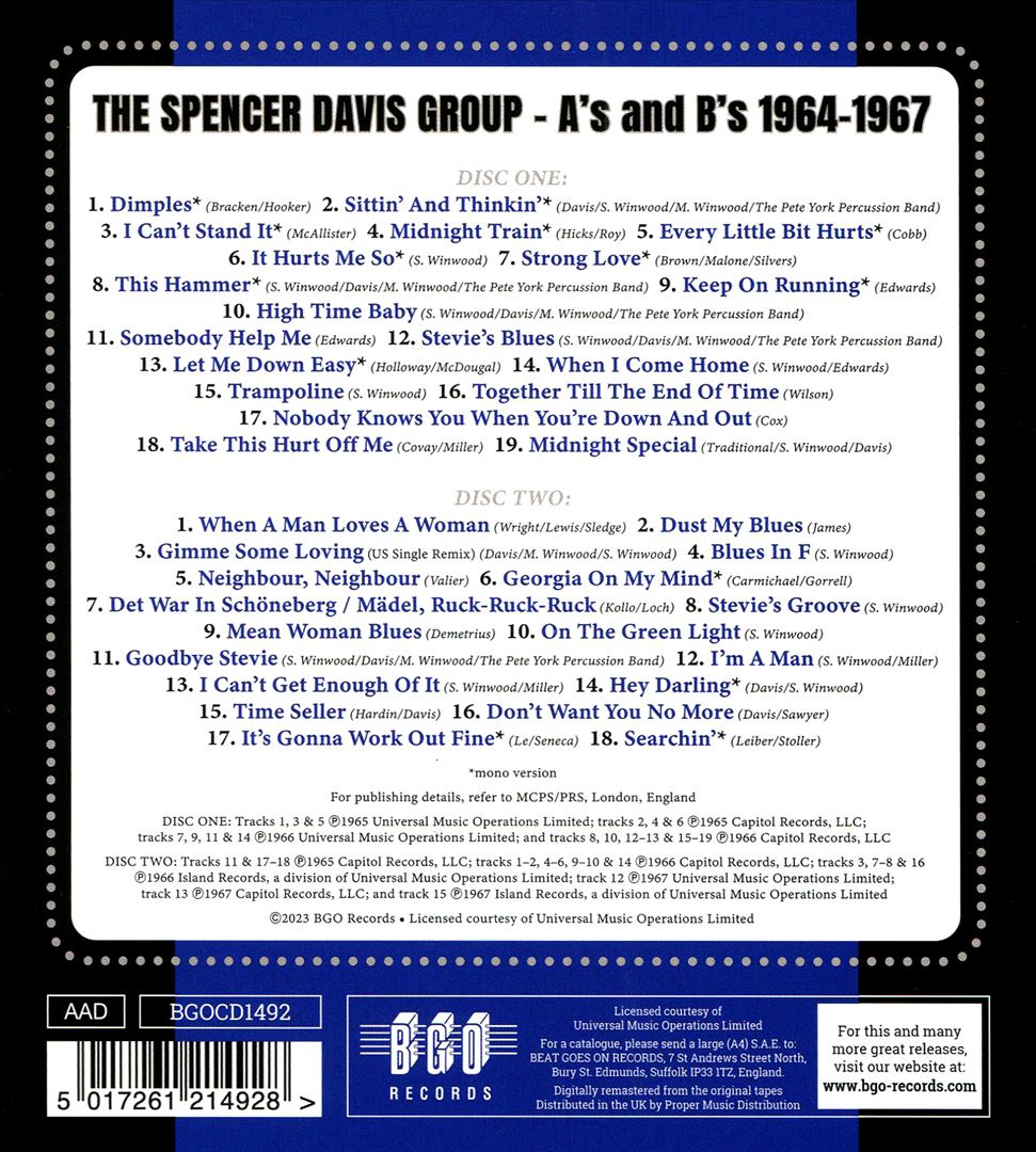 A's & B's 1964-1967 cover art