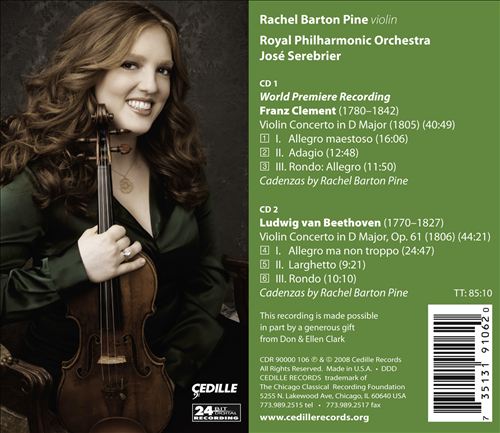 Beethoven, Clement: Violin Concertos cover art