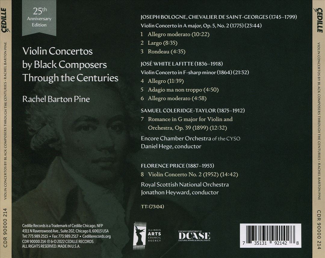 Violin Concertos by Black Composers Through the Centuries [25th Anniversary Edition] cover art