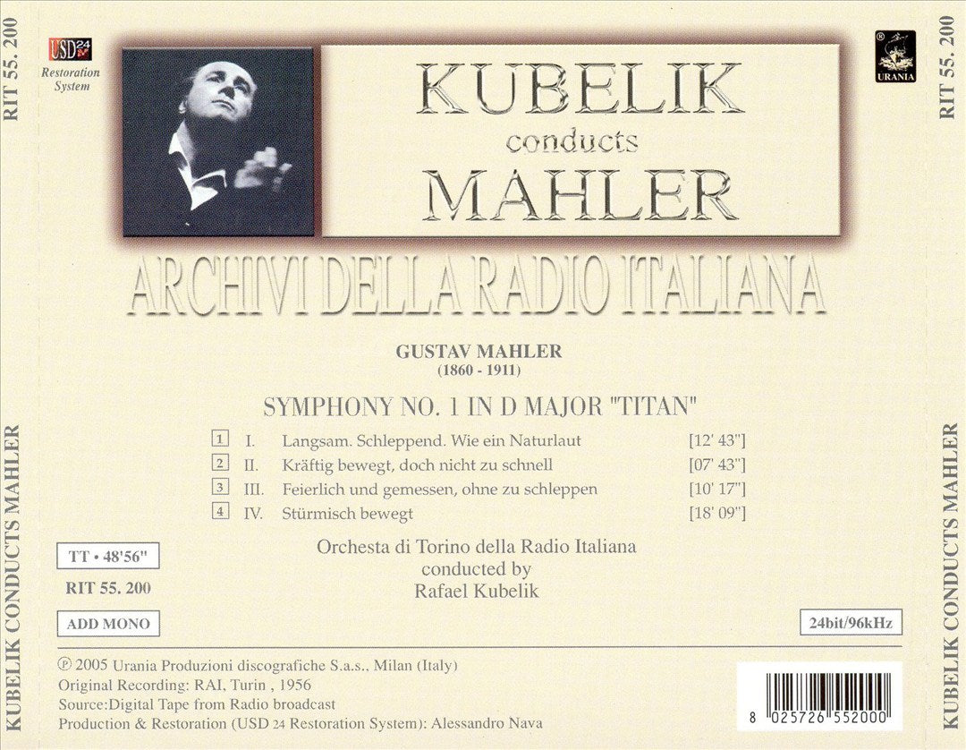 Mahler: Symphony No. 1 cover art