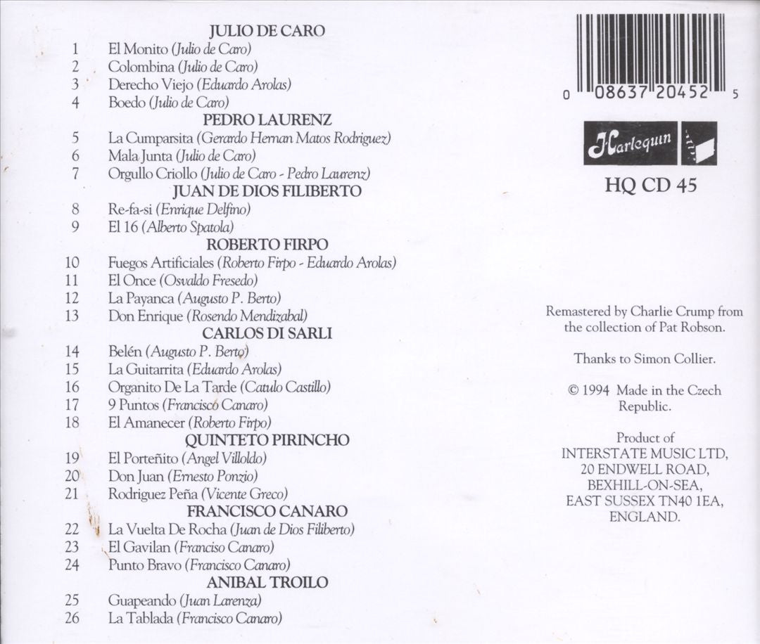 Instrumental Tangos of the Golden Age cover art
