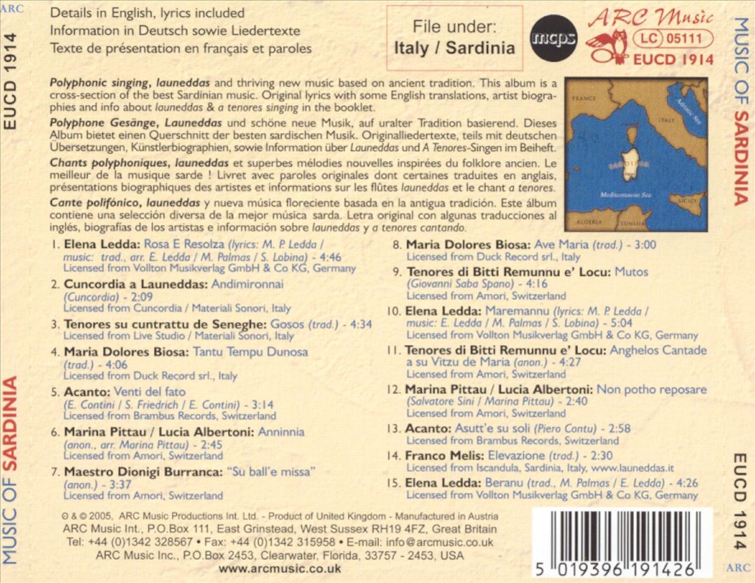 Music of Sardinia cover art