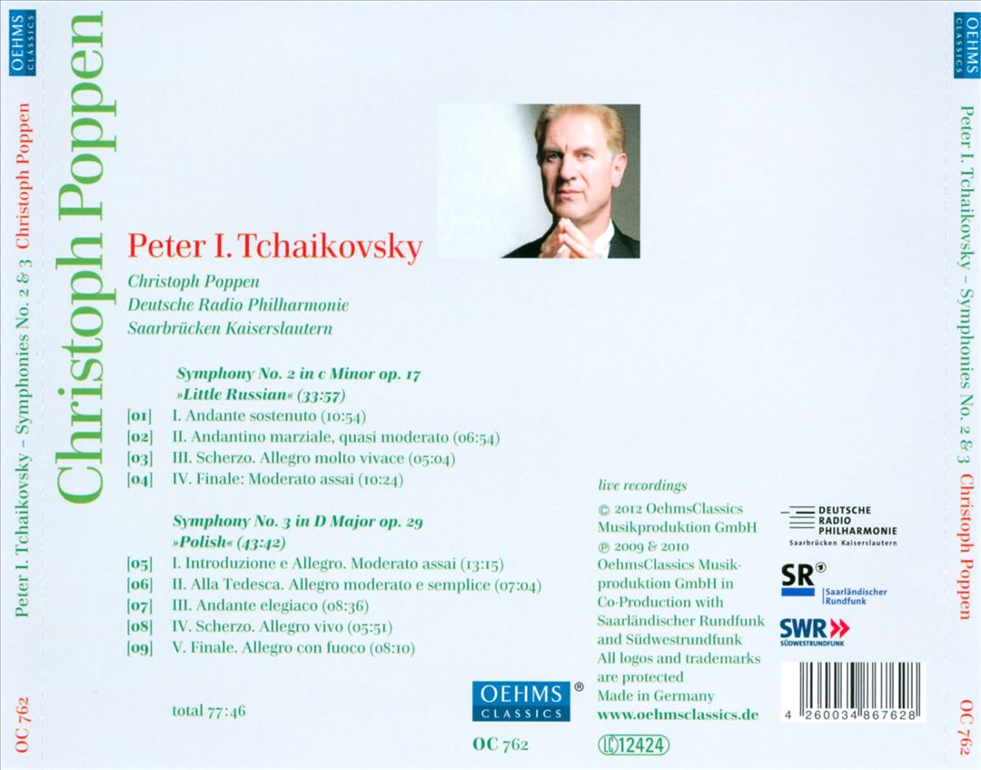 Tchaikovsky: Symphonies Nos. 2 & 3 cover art