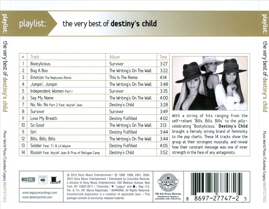 Playlist: The Very Best of Destiny's Child cover art