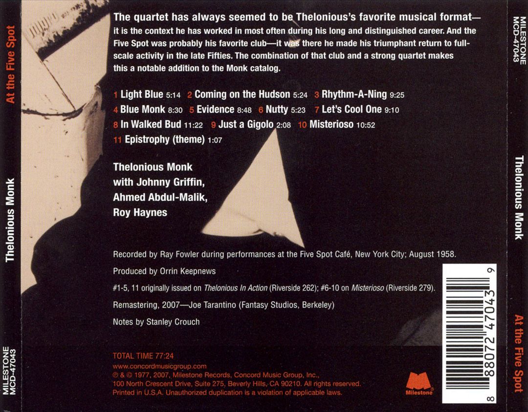 At the Five Spot cover art