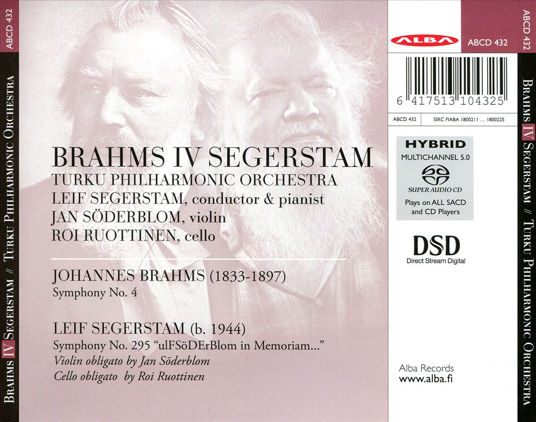 Brahms IV Segerstam cover art