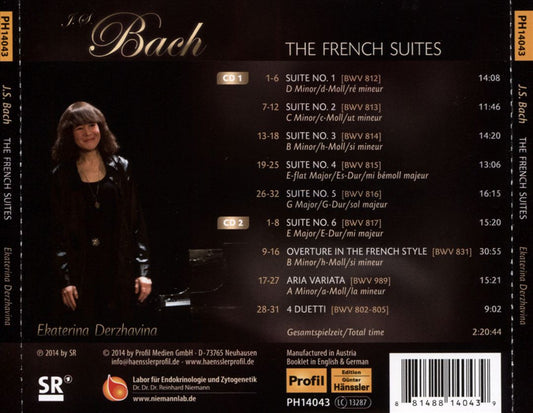 J.S. Bach: The French Suites, BWV 812-817; French Overture, BWV 831; Aria Variata, BWV 989 cover art