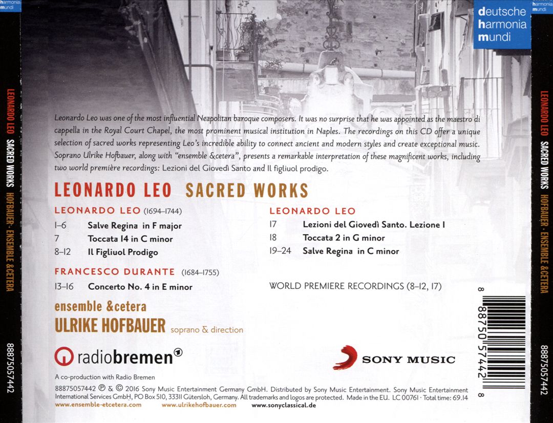 Leonardo Leo: Sacred Works cover art