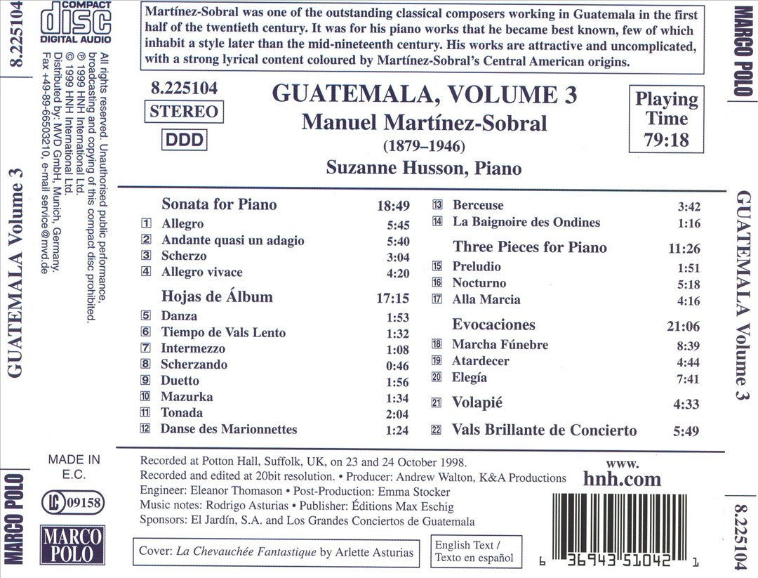 Guatemala, Vol. 3: Manuel Martínez-Sobral cover art