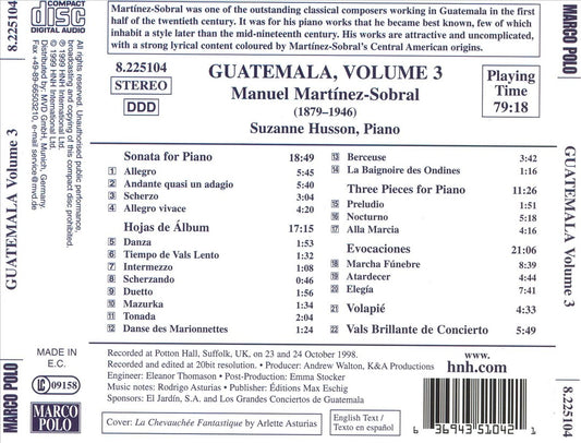 Guatemala, Vol. 3: Manuel Martínez-Sobral cover art